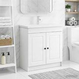 Bathroom under Sink Cabinet White 56 x 37.5 x 81 cm 890064