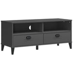 ZNTS TV Cabinet VIKEN Anthracite Grey Solid Wood Pine 374931