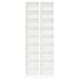 CD Cabinet 2 pcs White 33 x 23.5 x 175 cm Engineered Wood 8012643