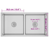 Handmade Kitchen Sink Stainless Steel 51522