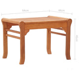 Bench Natural Wood Solid eucalyptus wood 64 cm Durable Bench 47289