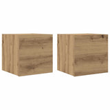 Wall Mounted TV Cabinet 2 pcs Artisan Oak 30.5x30x30 cm 856415
