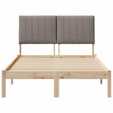 Bed Frame with Headboard Brown 120 x 200 cm Solid Pine Wood 878892