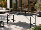 5ft Mid-Size Table Tennis Table, Ping Pong Table with Net, 2 Table Tennis Paddles and 3 Balls for T3398P555815
