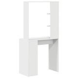 Desk with Shelf White 78.5 x 37 x 154.5 cm Engineered Wood 869338