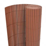 Double-Sided Garden Fence 110x400 cm Brown 317159