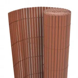 Double-Sided Garden Fence 110x400 cm Brown 317159