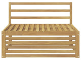 Outdoor Middle Sofa Solid Acacia Wood White 83 x 79 x 73 cm 901566