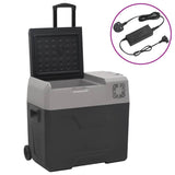 Cool Box with Wheel and Adapter Black&Grey 40 L Polypropylene 3154651