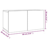 2 Piece TV Cabinet Set Smoked Oak Engineered Wood 3120278