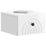 Wall-Mounted Bedside Cabinet High Gloss White 33 x 34.5 x 20 cm 898093
