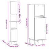 3 Piece Bathroom Furniture Set Sonoma Oak Engineered Wood 3307671