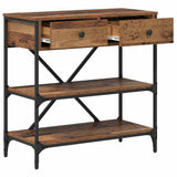 Console Table with Drawer Brown 75 x 34.5 x 75 cm Wood 871312