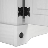 Bedside Table Corona White 35 x 32.5 x 58 cm Solid Pine Wood 42021183