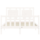 Bed Frame without Mattress White 120x200 cm Solid Wood Pine 3192162