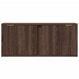 ZNTS TV Wall Cabinet with LED Lights Brown Oak 80x31x35 cm 852263