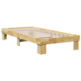 Bed Frame without Mattress 75x190 cm Small Single Solid Wood Oak 851956