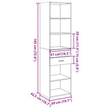Highboard Concrete Grey 50x42.5x185 cm Engineered Wood 3281458