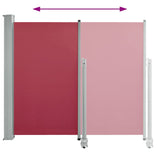 Patio Retractable Side Awning 120x300 cm Red 48345