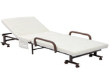 Folding Bed with Mattress, Single Guest Bed, Portable Fold Bed with Adjustable Backrest, Metal Frame T3398P329587