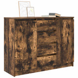 Sideboard with Drawers Smoked Oak 100.5x35x76 cm Engineered Wood 3328448