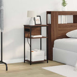 Bedside Cabinet Brown Oak 41 x 28 x 76 cm Engineered Wood 859579