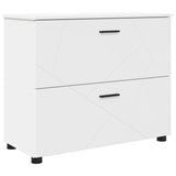 Bathroom Cabinet with Drawer with Door White 76.5 x 35 x 64 cm 883294