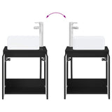 Bathroom Furniture Set 2 pcs Black Engineered Wood 3404045