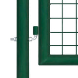 Garden Gate Steel 350x75 cm Green 144304