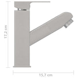 Bathroom Basin Faucet with Pull-out Function Silver 157x172 mm 149079