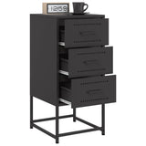 Bedside Cabinets 2 pcs Black 36x39x78 cm Steel 846579