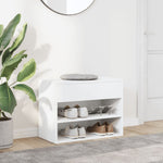 Shoe Bench White 60x30x45 cm Engineered Wood 808738