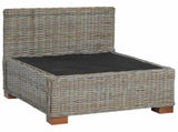 Middle Sofa with Cushions GENDT Natural Rattan Kubu Grey 42034389