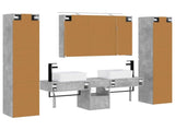 Bathroom Furniture Set 6 pcs Concrete Grey 3407194
