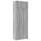 Storage Cabinet Grey Sonoma 80x42.5x225 cm Engineered Wood 3281355