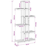 Plant Stand White 68 x 23.5 x 140 cm Solid Acacia Wood 903097
