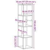 Corner Cabinet Old Wood 33x33x132 cm Engineered Wood 856722