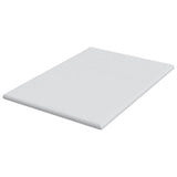 Mattress Topper White 140 x 200 x 6 cm Jaquard Fabric 4106183