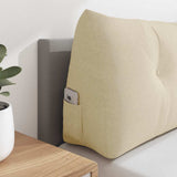 Back Pillow Cream 180 x 24 x 50 cm Fabric 42014564