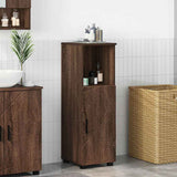 Bathroom Cabinet with Storage Brown Oak 30 x 35 x 95 cm 883321