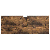 Bathroom Basin Cabinet with Drawers Smoked Oak 90x34.5x60 cm 861879