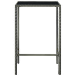 5 Piece Garden Bar Set Poly Rattan Grey 3064841