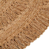 ZNTS Area Rug Hand-braided Jute 120 cm Round 344950