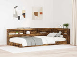 Storage Headboard with Shelf Smoked Oak 90 cm Engineered Wood 3335457