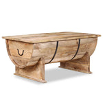 ZNTS Coffee Table Solid Mango Wood 88x50x40 cm 243977