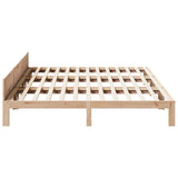 Family Bed Frame No Mattress 240x200 cm Solid Wood Pine 3324571