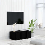 TV Cabinet Black 80x34x30 cm Engineered Wood 801860