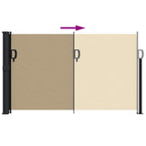 ZNTS Retractable Side Awning Beige 117x300 cm 4004285