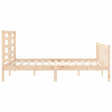 Bed Frame without Mattress King Size Solid Wood Pine 3192886