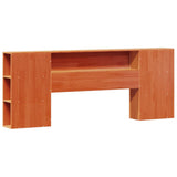 Bookcase Bed without Mattress Wax Brown 180x200 cm Super King Solid Wood Pine 3322941